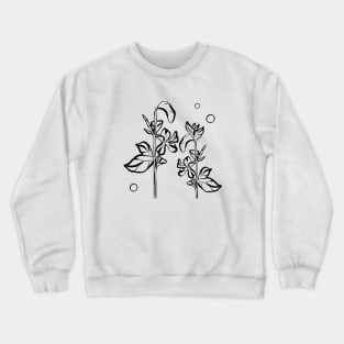 Spring flowers line drawing Crewneck Sweatshirt